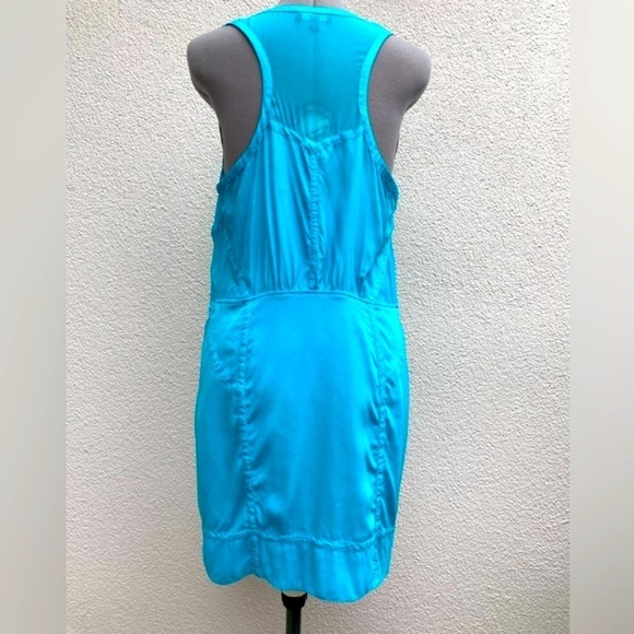 Bebe Y2K Silky Racer Back Tank Women’s SummerDress with Sheer Cutouts medium - Picture 5 of 6